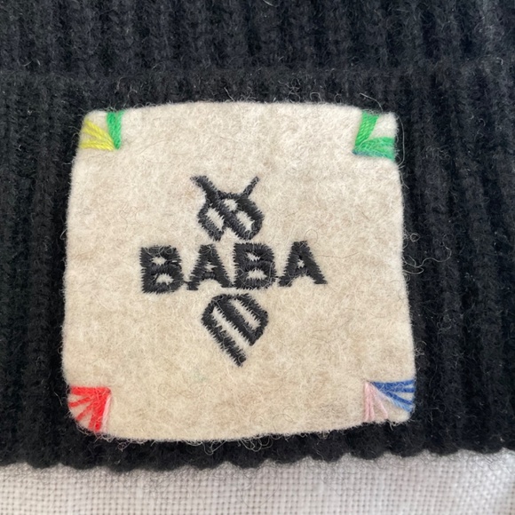 BABA BLACK KNIT  BEANIE O/S UNISEX - Picture 7 of 9